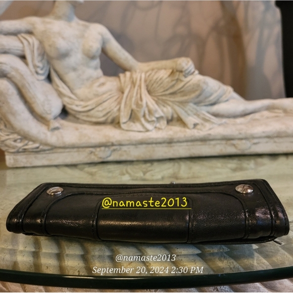 L.A.M.B by Gwen Stefani Leather Wallet Luxury Designer Celebrity Vintage Snap#48 - Picture 8 of 16